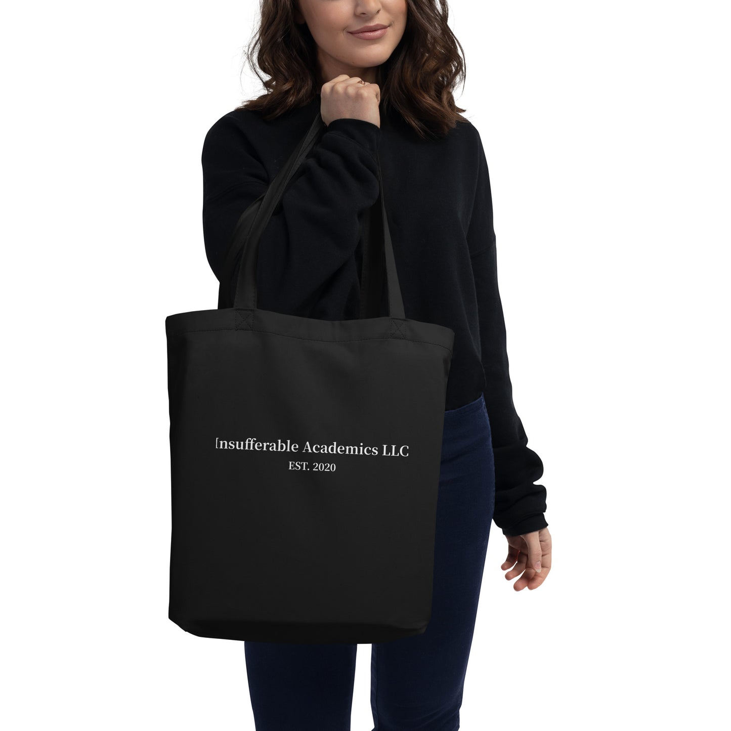 The "Enlightened Explorer" - An IA Apparel Eco Tote Bag (Black)